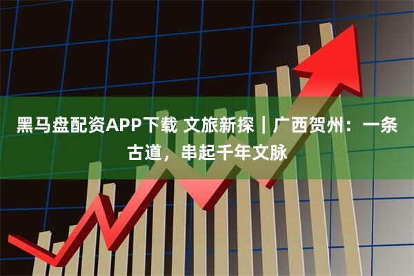 黑马盘配资APP下载 文旅新探｜广西贺州：一条古道，串起千年文脉